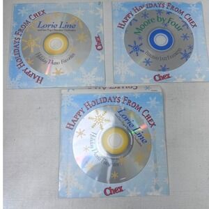 Lot of 3 Chex Holiday Music CDs 2001 Lorie Line Holiday Piano Moore by Four Jazz